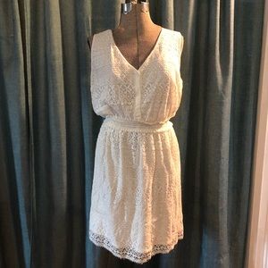 Max Studio white lace dress XL